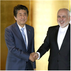 총리,아베,이란,장관