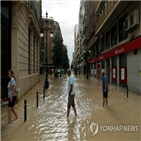 스페인,이재민,홍수