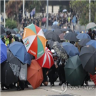 시위대,시위,우산,홍콩,경찰,이날