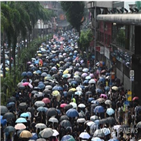 시위대,홍콩,시위,깃발,경찰,우산,이날,지역,시민,중국