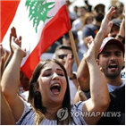 레바논,경제,시위,문제