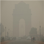 뉴델리,상황,인도,공기,쓰레기,시내,인도인,대기오염,대기,마스크