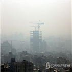 대기,오염,이란,테헤란