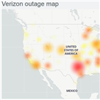 장애,버라이즌,통신,오전