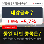 태양금속우,주가,기사