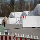 덴마크,검사,미용실,사람,코로나19