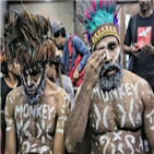 파푸아,인도네시아,시위,게양,전통,자카르타