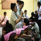 마사지숍,마사지,태국,손님