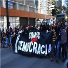 보우소나,대통령,브라질,시위대,참여,민주주의,시민단체,서명