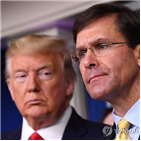 장관,스퍼,트럼프,폭동진압법,대통령,사용