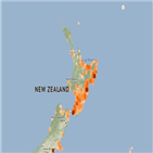 뉴질랜드,지진,지역,진동