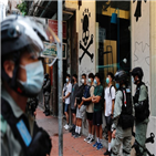 홍콩,경찰,홍콩보안법,체포,위반,국가