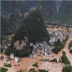 중국,폭우,지역,남부,경보,피해,홍수,지난달,창장
