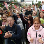 시위,벨라루스,민스크,시위대,대한,대선