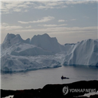 북극,대륙빙하,그린란드,해수면,빙하,속도,상승,연구진