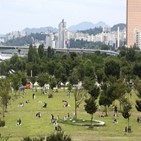 한강공원,오후,뚝섬,서울시,9시