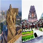 중국,당국,조각상,동상,높이,관우,초대형,불상,건축물
