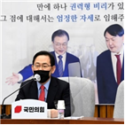 징계,검찰,윤석열,주호영,원내대표,공수처장