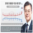 부정평가,포인트,기록,대통령,긍정평가,민주당