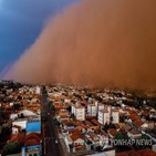 지역,폭풍,먼지,브라질