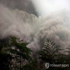 화산,분화,인도네시아,인근
