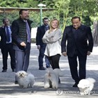 이탈리아,강아지,루스코니,총리,정치인,동물
