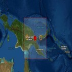 지진,경보,쓰나미,파푸아뉴기니,발생