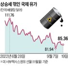 원유,가격,수요,유가,휘발유,대비,감소,미국,하락,하루