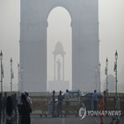 인도,대기오염,야당,델리,건강,최악,뉴델리