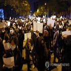 체포,시위,중국,백지시위