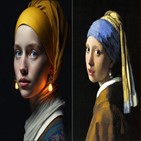 작품,귀걸이,소녀,미술관,그림,네덜란드,사람,이미지,페르메이르
