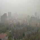 황사,오염,중국,베이징