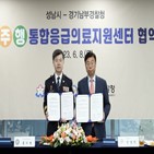 통합응급의료지원센터,협약,경기남부경찰청,성남시