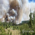산불,연기,캐나다,저기압,강풍,아래