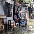 건설,태국,운하,홍수