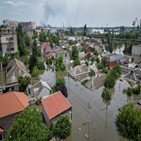 러시아,우크라이나,붕괴,홍수