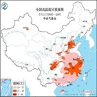 지역,폭염,중국,북방,중앙기상대,고온일수