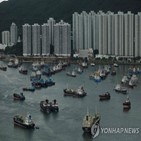 홍콩,경보,태풍