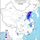 지역,폭우,중국,농경지