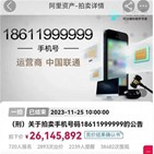 중국,경매,번호,휴대전화,가격