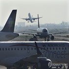 승객,기내,멕시코시티,국제공항,날개
