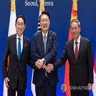 중국,미국,한중일,한일,정상회의,대중국,대한,관계,북한