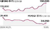 네이버,카카오,주가,대비,개편