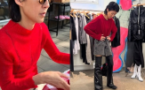 홍진경,논란,사진,빨간색