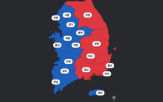 지역,후보,색깔,지도,개표,대선,득표율,파란색,경북