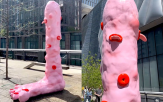 조형물,뉴욕,공원,빨간색,성기