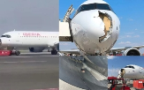 여객기,충돌,착륙,공항