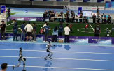 로봇,사람,달리기,축구,중국,경기장,대회,경기,베이징,분야