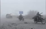 러시아,우크라이나,영상,매드맥스,러시아군,오토바이,안개,도로,차량