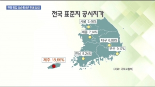 제주도,땅값,상승률,전국